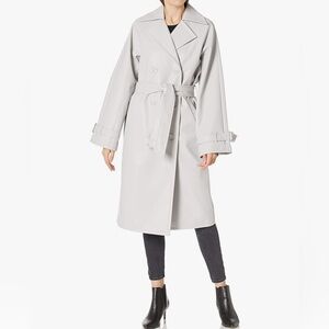 Faux Leather Wide Sleeve Coat NWT